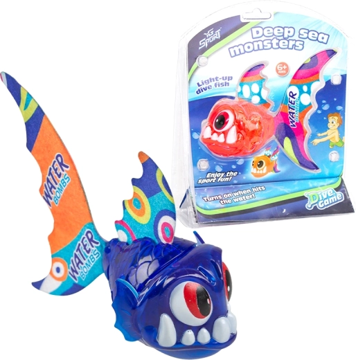 Nurka rybka pirania ze światłem