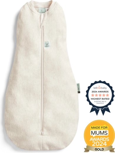 ErgoPouch Cocoon otulacz i śpiworek 2w1 Oatmeal Marle 0,2 tog (3–6 miesięcy)