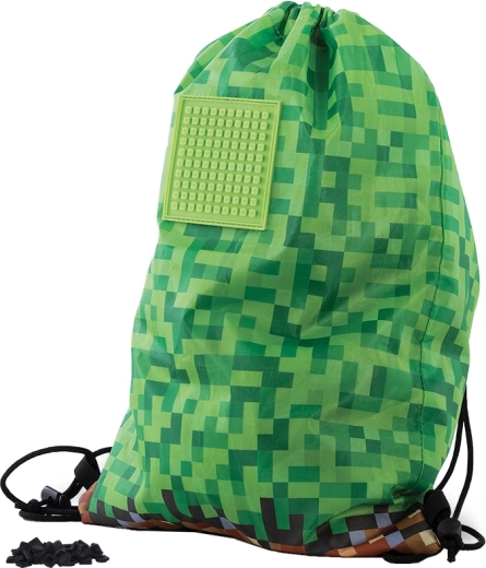 PIXIE CREW worek na plecy Minecraft zielono-brązowy