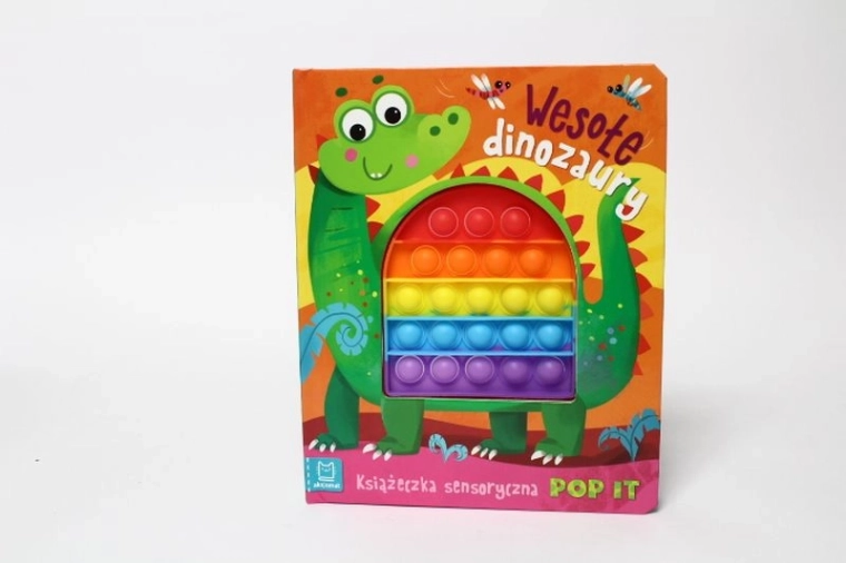 Wesołe dinozaury – książeczka sensoryczna z Pop It