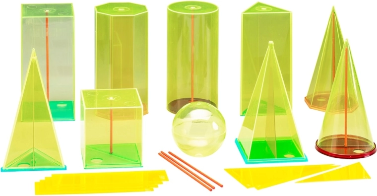 Wissner zestaw przezroczystych brył geometrycznych 38 szt.