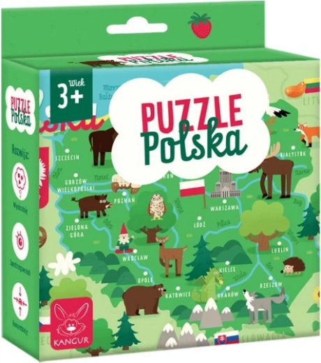 Puzzle mapa Polski dla dzieci 3+