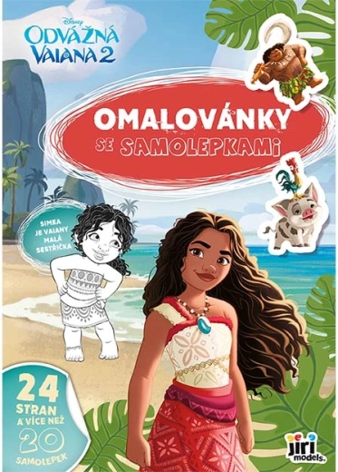 Kolorowanki A4 z naklejkami Vaiana 2