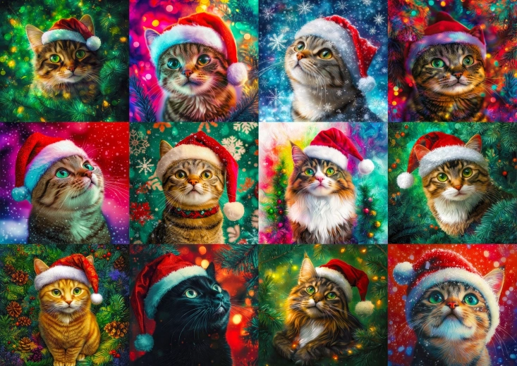 Enjoy Puzzle Świąteczne koty 1000 elementów