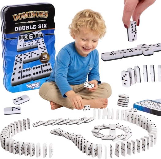 Klasyczne domino Woopie w metalowym pudełku
