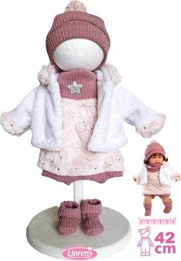 Llorens ubranko dla lalki 42 cm – 6‑elementowy zimowy zestaw
