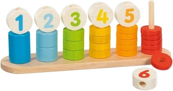 Goki drewniana układanka Naucz się liczyć – Twarze