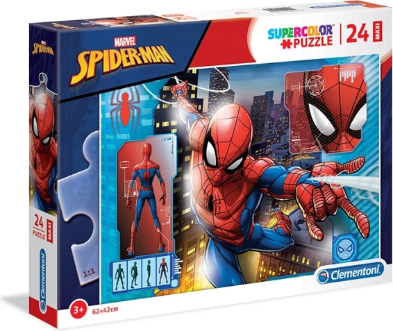 Puzzle 24 elementy Maxi Super Color Spider-Man