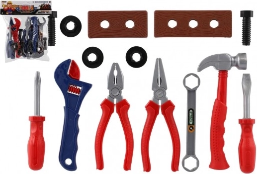 Zestaw plastikowych narzędzi dla dzieci w woreczku, 2 kolory (21 × 24 × 5 cm)