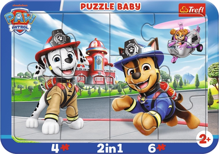 Puzzle dla maluchów Trefl Psi Patrol: przyjaciele 2w1 (10 elementów)