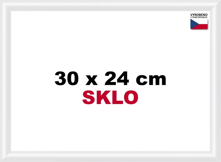 Plastowa ramka 30 × 24 cm – biała