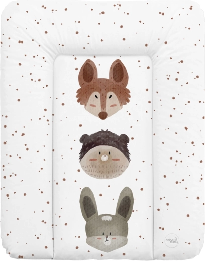 Ceba Baby miękka mata do przewijania na komodę Basic Cute Animals 50 × 70 cm