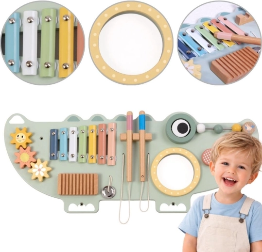 Drewniana tablica manipulacyjna krokodyl TOOKY TOY