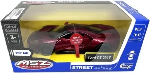 MSZ Ford GT 2017 czerwony model samochodu z efektami świetlnymi i dźwiękowymi