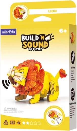 Puzzle 3D MierEdu Zbuduj i posłuchaj – lew