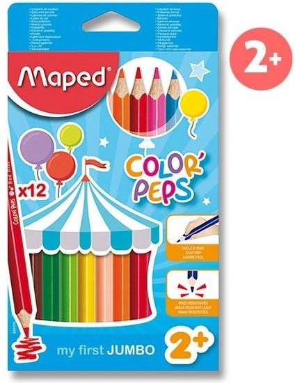 Maped kredki trójkątne jumbo Color'Peps, 12 szt.