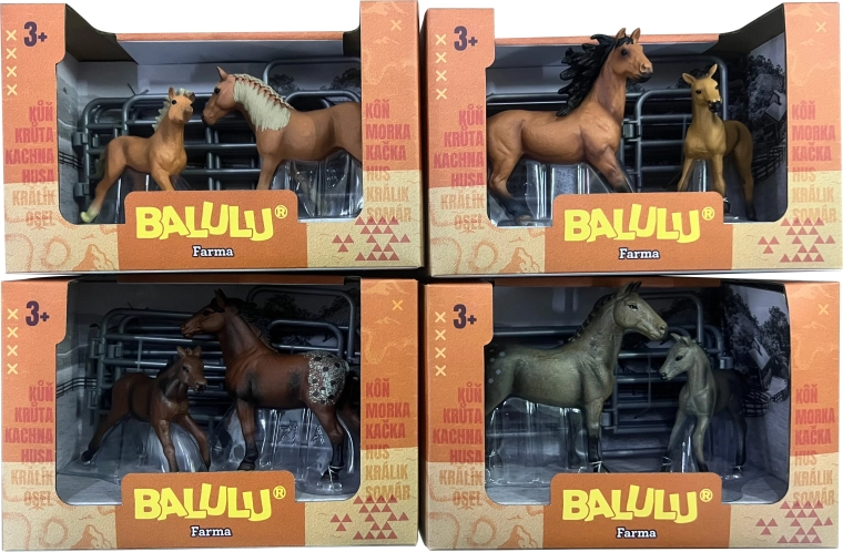 BALULU zestaw do zabawy klacz ze źrebięciem - 1 sztuka