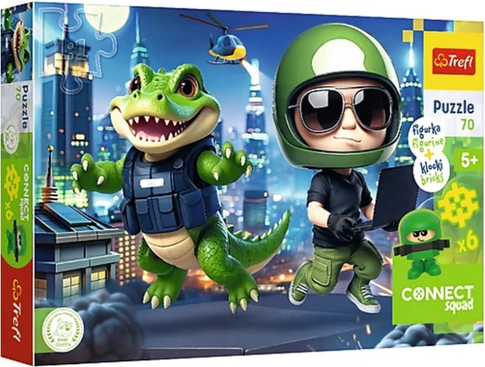 Puzzle Connect Mark 70 elementów z figurką