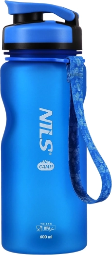 Tritanowa sportowa butelka na napoje 600 ml – NILS CAMP, niebieska