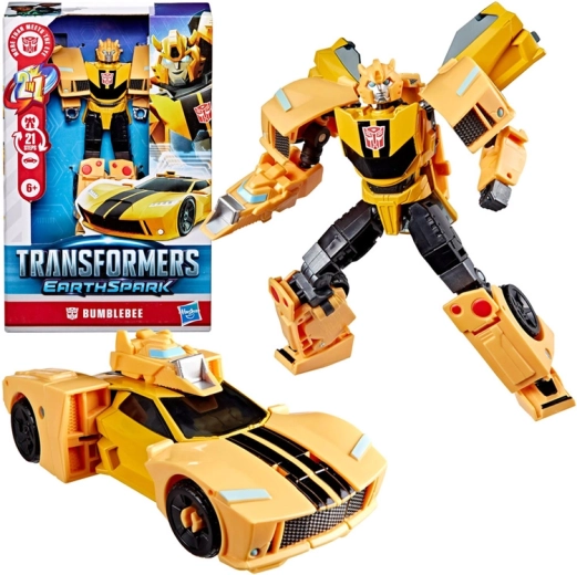 Hasbro Transformers EarthSpark figurka Bumblebee Deluxe 2w1 (robot i sportowe auto)