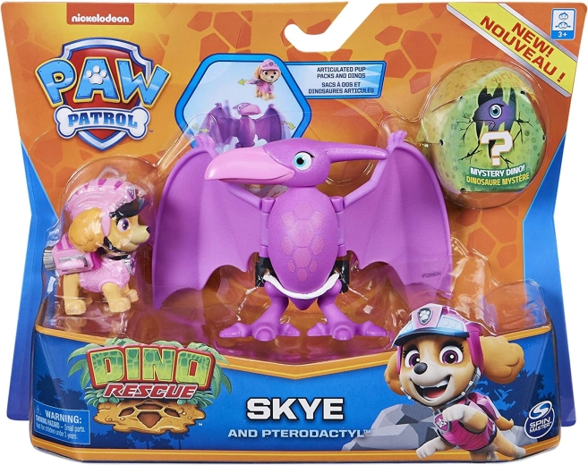 Figurki Paw Patrol Dino Rescue Skye i pterodaktyl