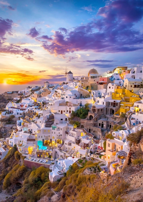 Puzzle Zachód słońca nad Santorini 1000 elementów