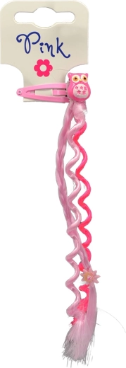 Różowy zestaw akcesoriów do włosów Sowa dla małych stylistek