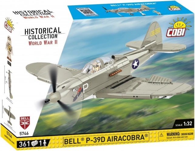 Model konstrukcyjny myśliwca Bell P-39D Airacobra z 361 elementów