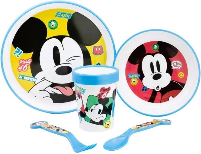 Plastikowy zestaw do jedzenia Mickey Mouse 5 szt. - 1 sztuka