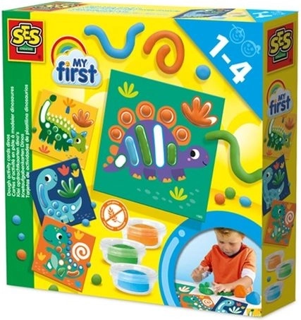 SES Creative My First plastelina z kartami aktywności – dinozaury