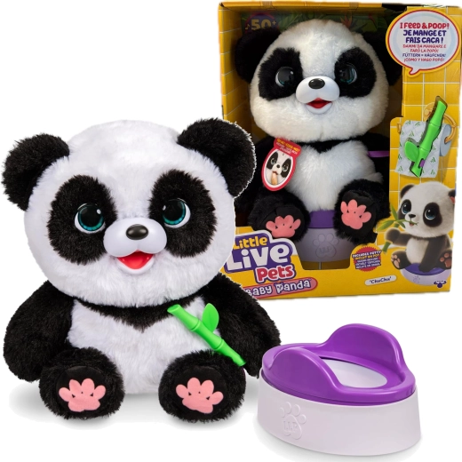 Interaktywna pluszowa panda ChuChu z nocnikiem LITTLE LIVE PETS