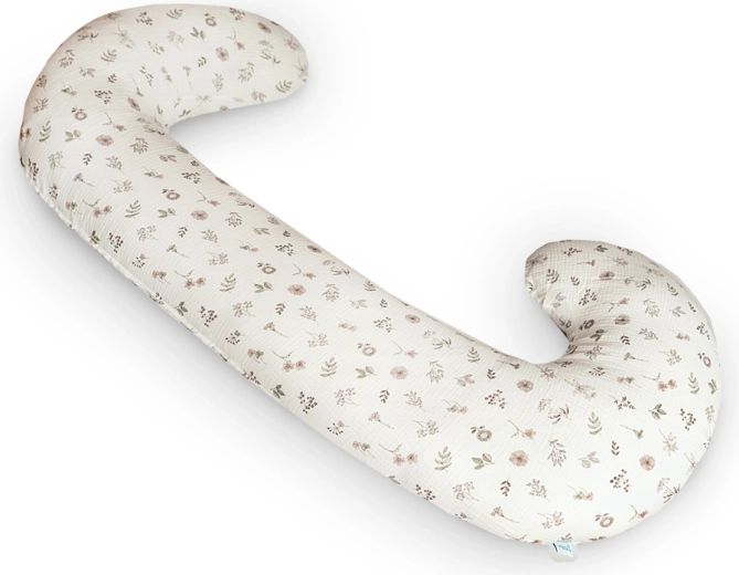 Ceba poduszka do karmienia i ciążowa Cebuśka Duo muślin Small Twigs 300 cm