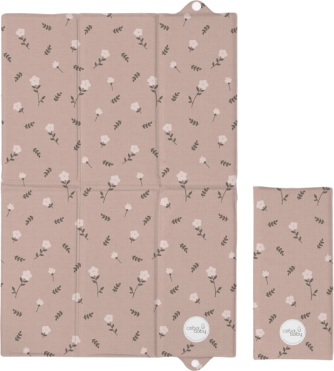 Ceba Baby turystyczna mata do przewijania Basic petite blossoms 60 × 40 cm