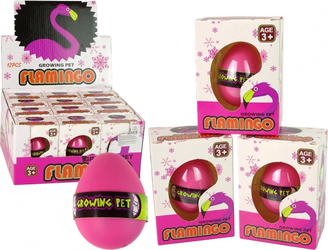 Rosnące jajko flaming 6 cm różowe