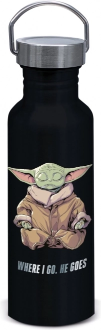 Aluminiowa butelka z motywem Grogu z Mandalorianina