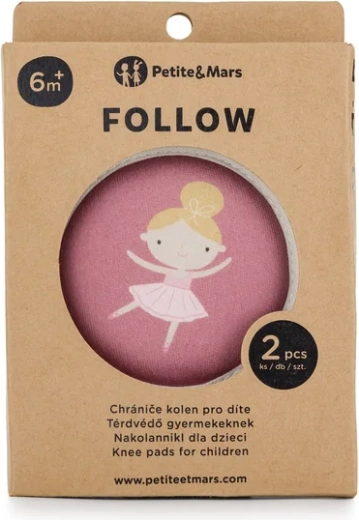 Petite&Mars elastyczne ochraniacze na kolana do raczkowania Follow dusty rose