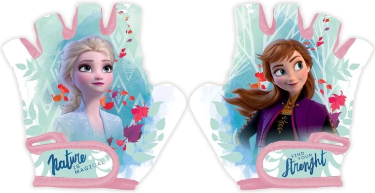 Dziecięce rękawiczki rowerowe Frozen różowe