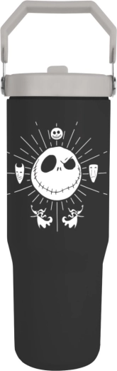 Kubek termiczny podróżny z uchem THE NIGHTMARE BEFORE CHRISTMAS, czarny