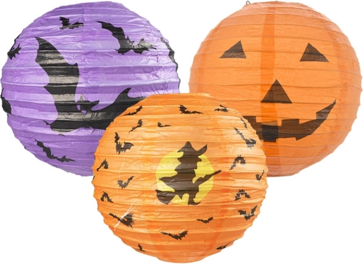Papierowy lampion halloweenowy - 1 sztuka