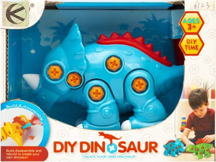 Kolorowy dinozaur do skręcania - 1 sztuka