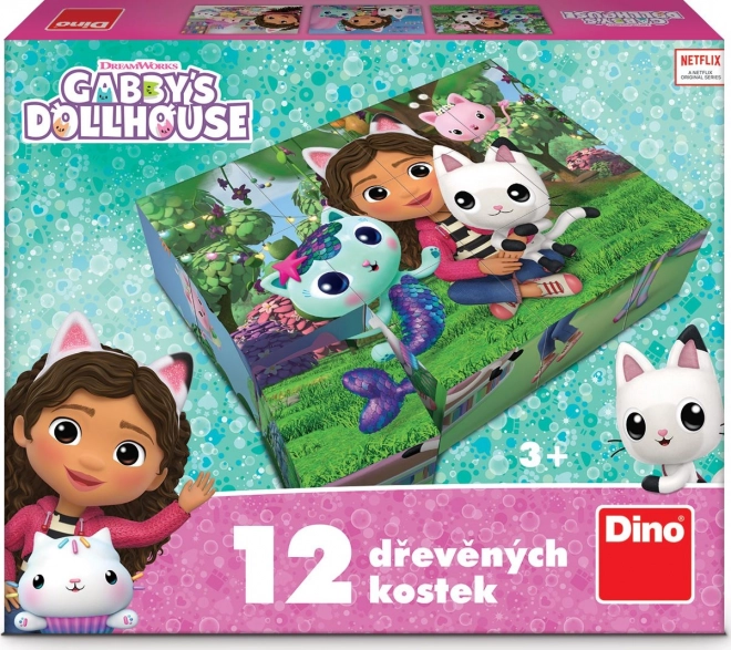 Drewniane licencyjne klocki Gabi – 12 kostek