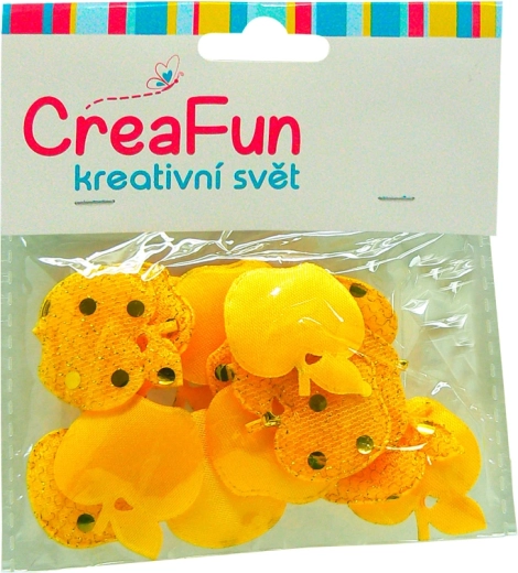 Tekstylne jabłka z wypukłymi kropkami 3D, zestaw 15 szt. (2,8 × 3 cm)