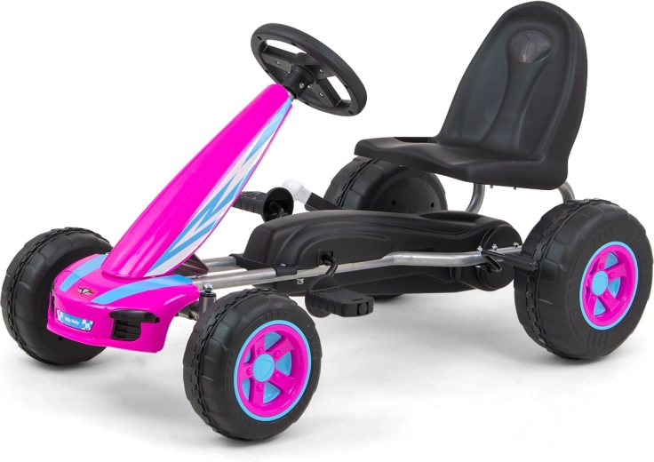Różowy gokart na pedały Milly Mally Viper