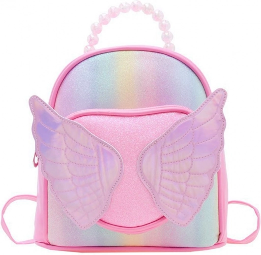Dziecięcy Różowy Plecak z Błyszczącymi Skrzydłami