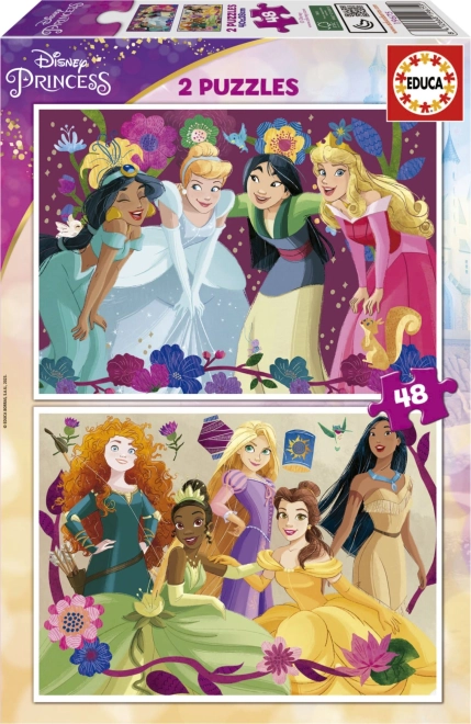 Puzzle Disney Księżniczki 2x48 elementów