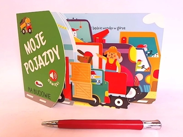 Moje pojazdy: Na budowie – dźwiękowa książeczka sensoryczna