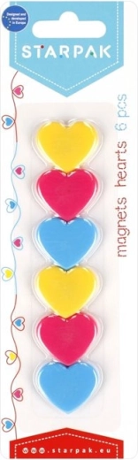 Magnesy w kształcie serca STARPAK (6 szt.)