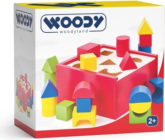 Drewniane pudełko do sortowania kształtów Woody