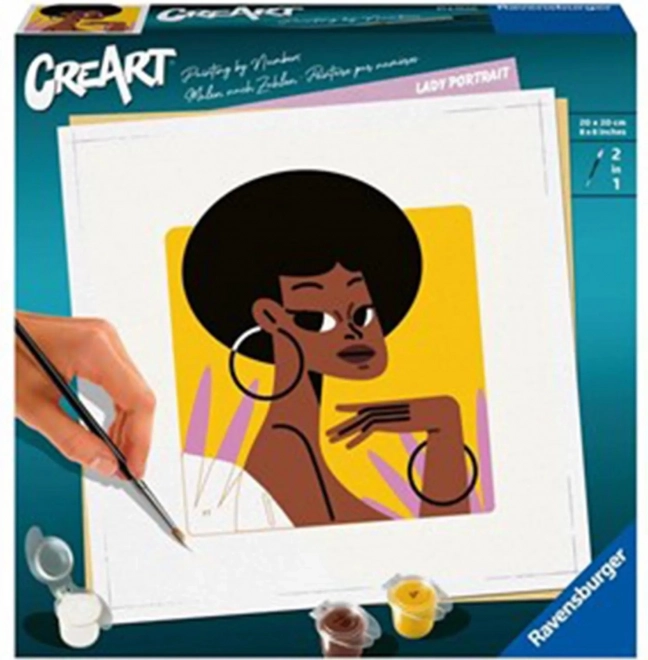 CreArt portret – malowanie po numerach 20 × 20 cm