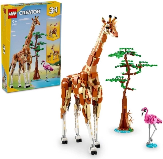 LEGO Creator 3 w 1 zwierzęta safari – żyrafa, gazele i lew